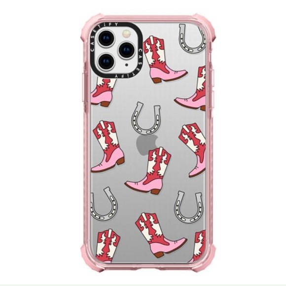 Casetify Accessories - Casetify Cowgirl Medley Ultra Impact Case Clear Pink IPhone 11 Pro Max NEW!